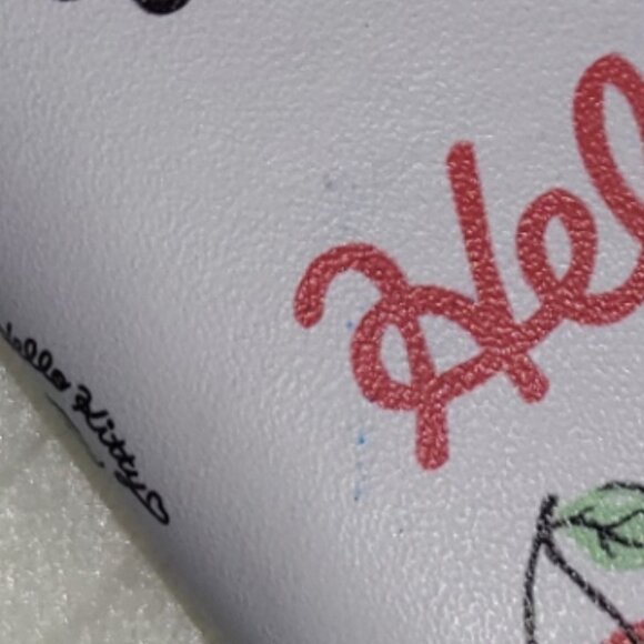 Sanrio Hello Kitty Long Zipper Wallet Strawberry White Red - Picture 6 of 6